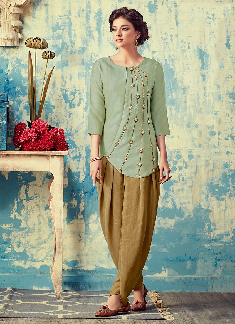Nimaya Tone Silk Fancy Festive Wear Readymade Kurta With Dhoti Collection